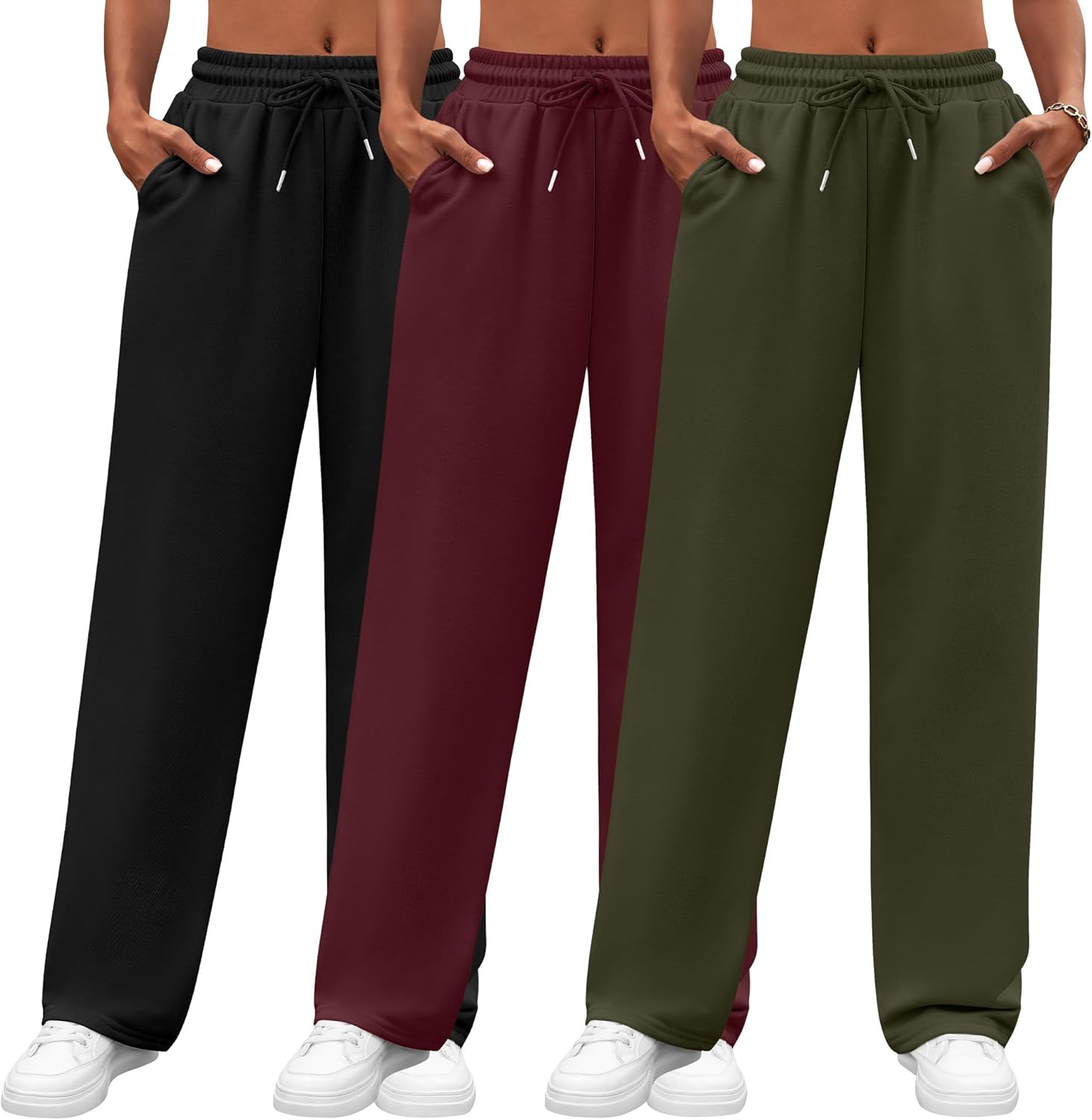 Black, Burgundy, Army Green