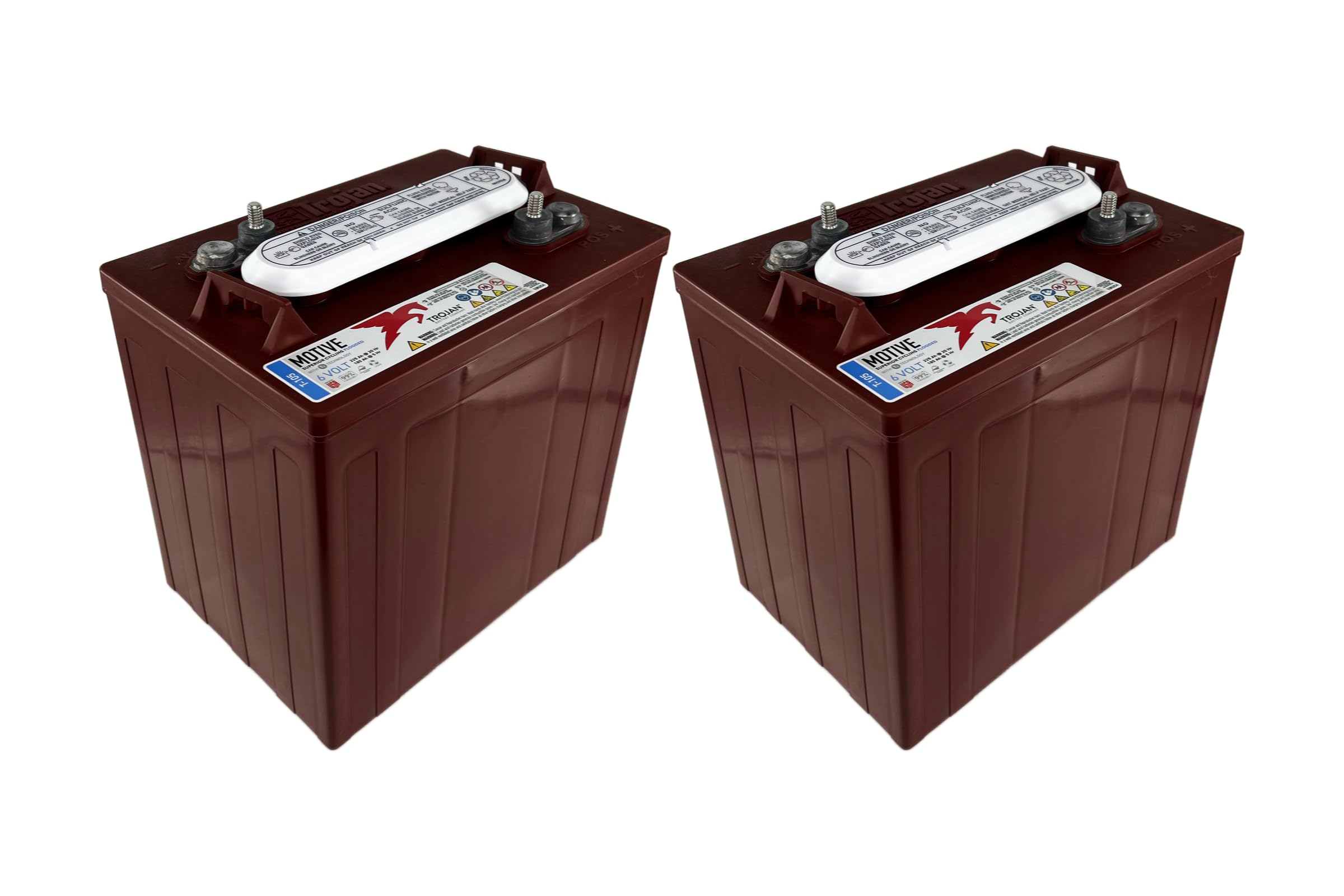 Trojan T-105 GC2 6V 225Ah Deep Cycle Flooded Lead Acid Battery x2