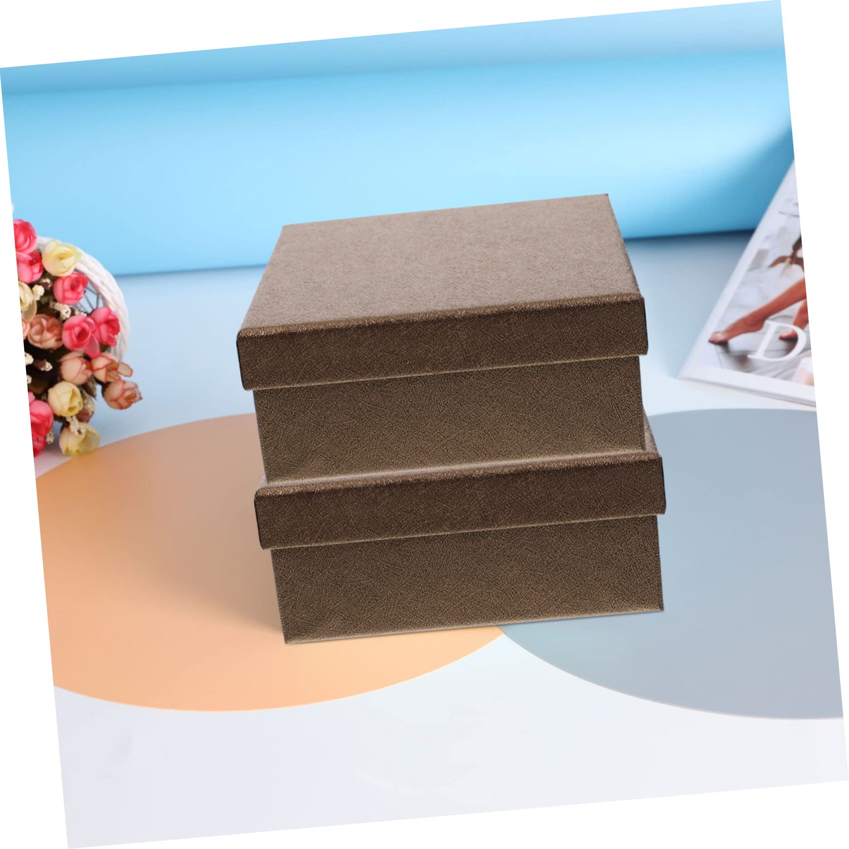 Quadratische Geschenkboxen 10 Stück aus Papier in Kaffee