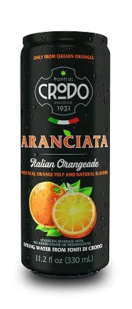 Fonti Di Crodo Aranciata, Italian Sparkling Orangeade, 11.2 Oz. Cans (Pack of 24)