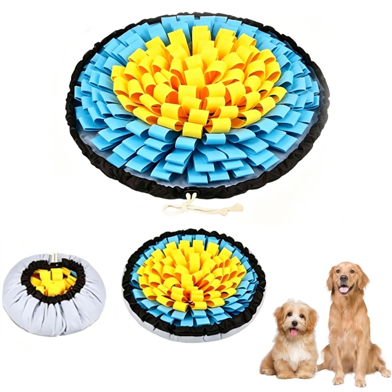 Snuffle Mat For Dogs, Washable Interactive Feeding Mat, Durable Dog Snuffle Mat, Slow Eating Foraging Interactive Game Toy, Relieves Stress & Boredom, Reusable Training Mat for Dogs