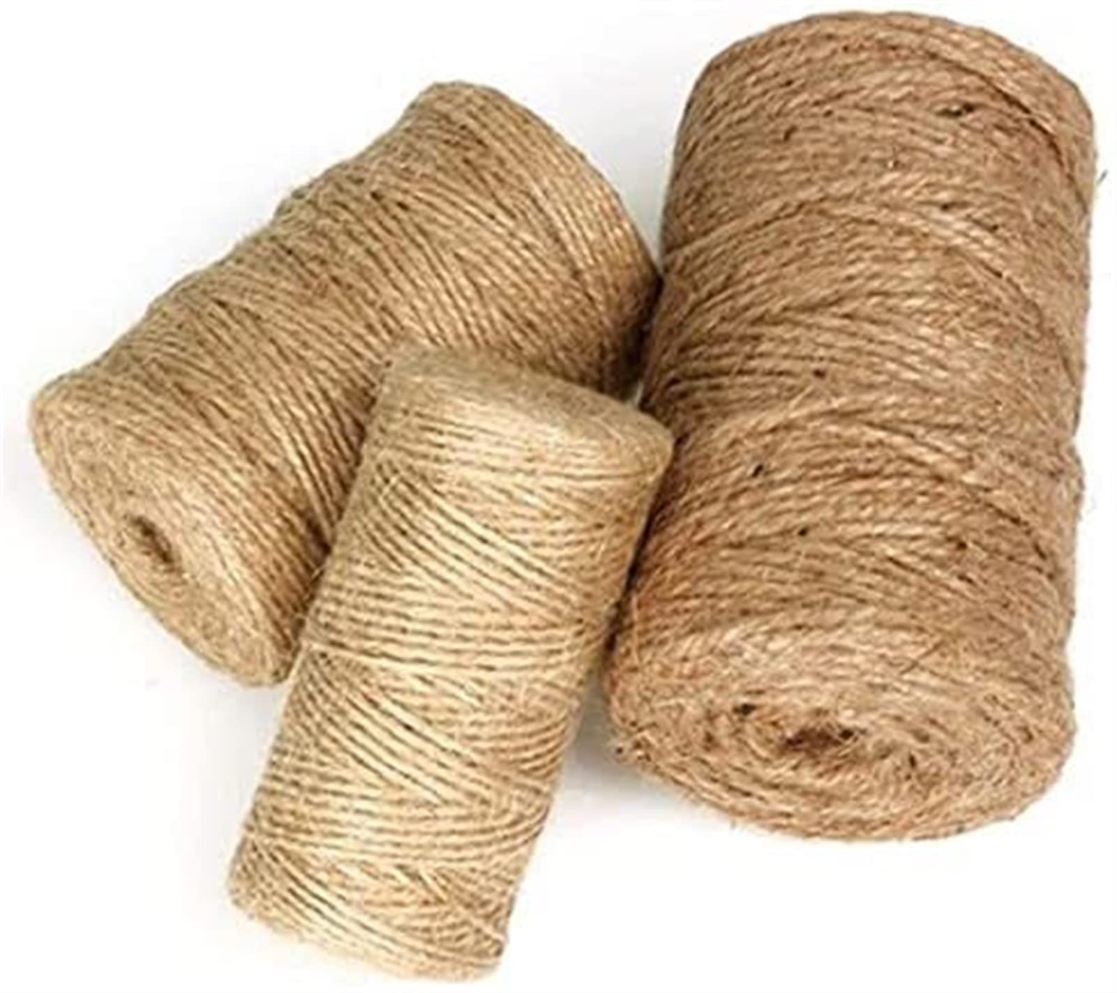 Sznurek jutowy do ogrodu Sznurek jutowy do ogrodu, Naturalny sznurek jutowy do szycia rękodzieła, dekoracji weselnych, 2 mm x 30-300 m(2mm 300 M)