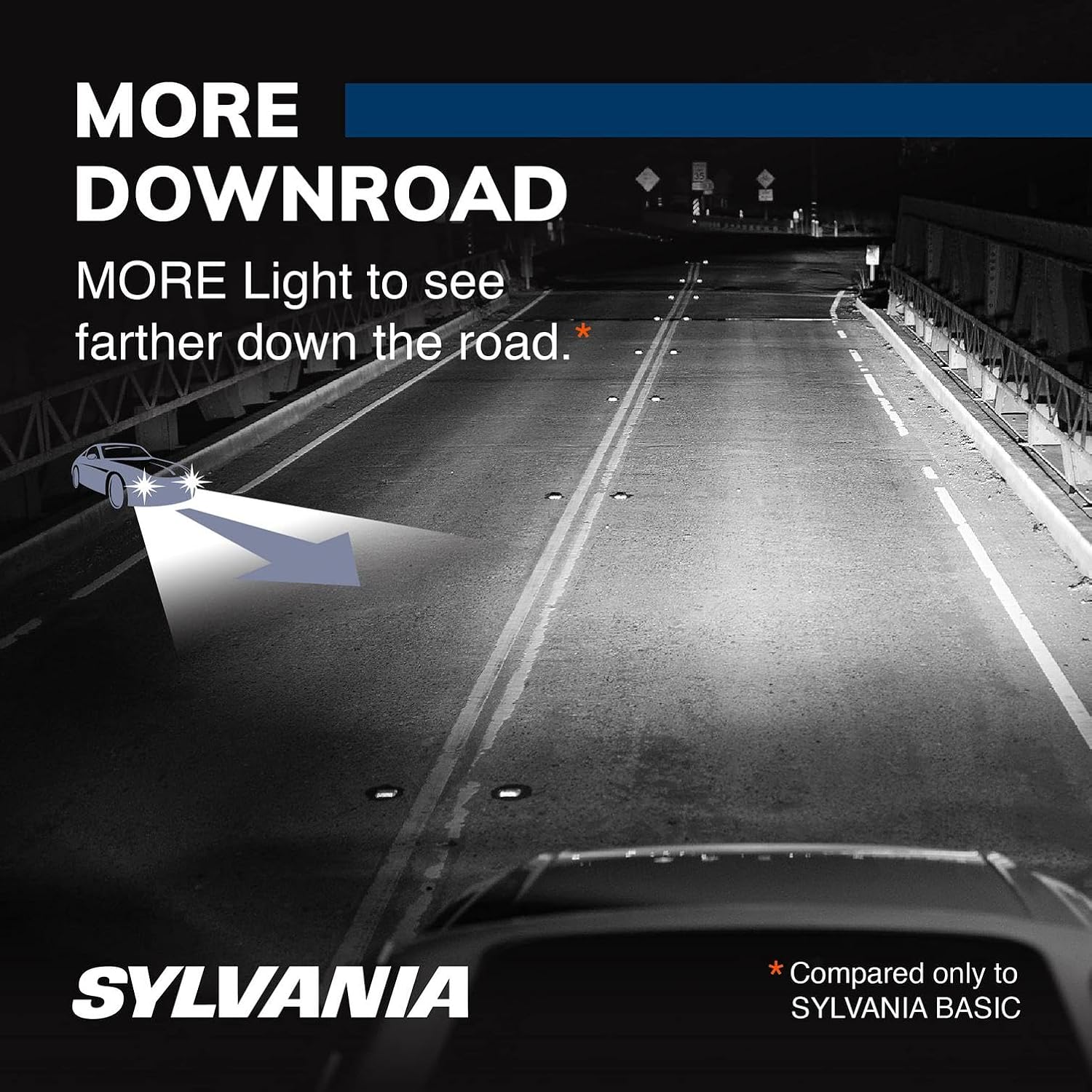 SYLVANIA - H11 SilverStar - High Performance Halogen Headlight Bulb, High Beam, Low Beam and Fog Replacement Bulb, Brighter Downroad with Whiter Light (Contains 1 Bulb)