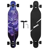 Junli 41 Inch Freeride Skateboard Longboard - Complete Skateboard Cruiser for Cruising, Carving, Free-Style and Downhill