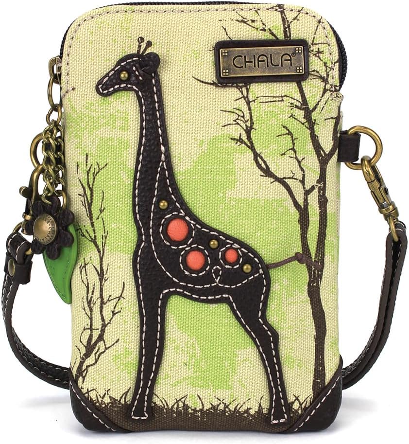 CHALA Canvas Crossbody Cell Phone Purse - Women Multicolor Handbag with Adjustable Strap