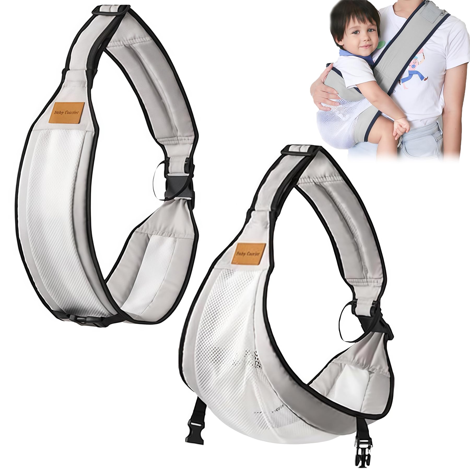 Babytragetuch,Kleinkind Trage Seitlich,Babytrage Seitlich,Verstellbare Schulter Babytrage,Multifunktionale Tragegurt Baby,Babys von 0 bis 36 Monaten, Kleinkinder bis 20kg
