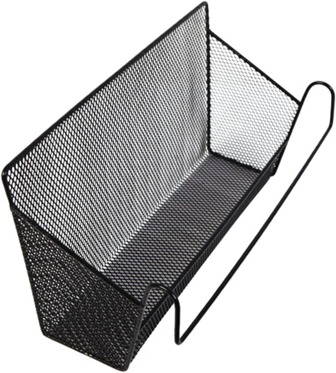 Dormitory Wrought Iron Hanging Basket Black Bedside Storage Organizer for Bunk Bed Multi-functional Wall-mounted Basket for Clutter Reduction Bedroom Office and Bathroom