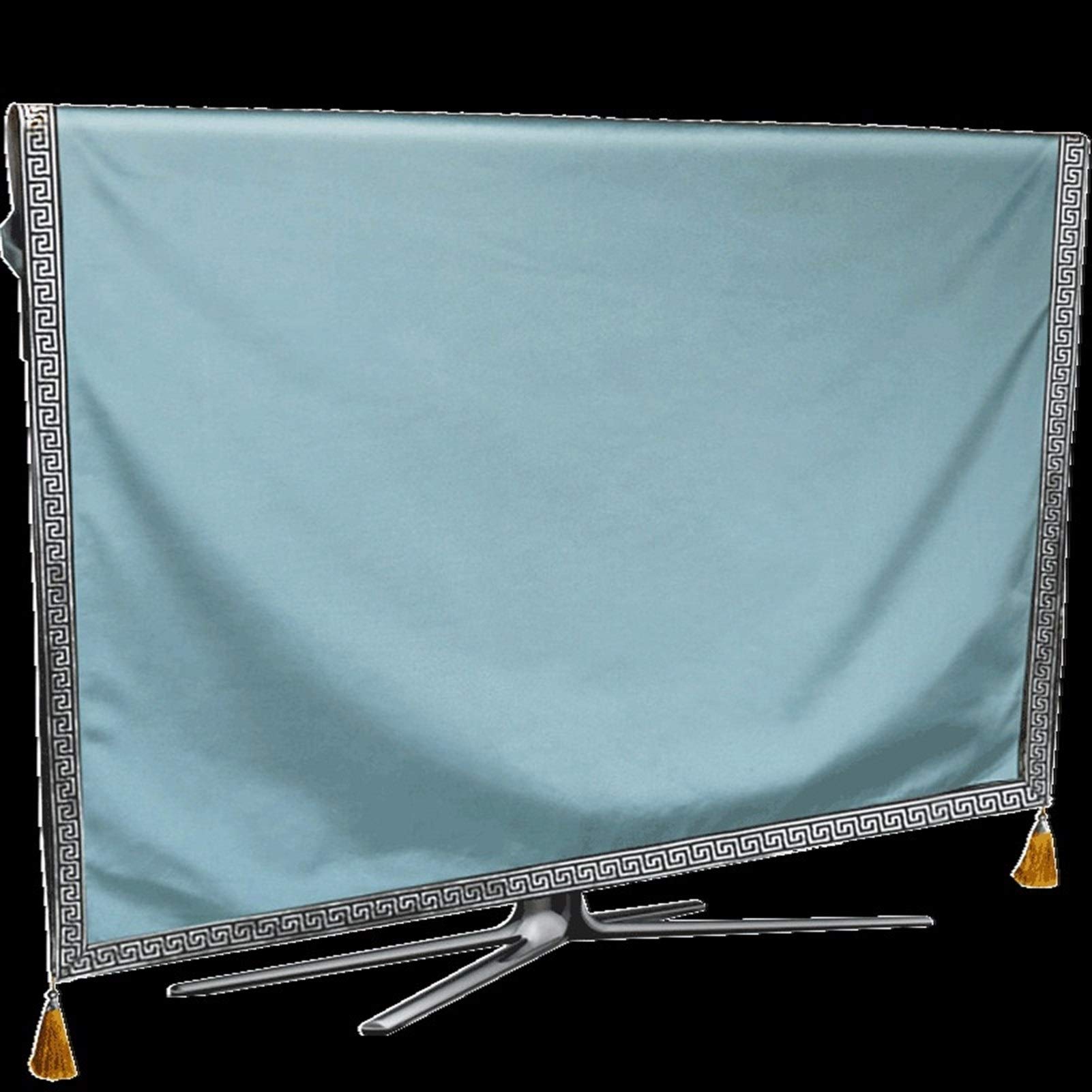 Funda de TV azul de 50 pulgadas, resistente a la intemperie y al polvo, cubierta antipolvo y camino de mesa, cojines elegantes para protección de mesa de comedor