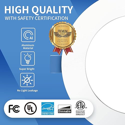 Miniatura 3 de Paquete de 12 luces empotrables LED ultrafinas de 4 pulgadas, 5000 K, iluminación empotrada superbrillante de 4 pulgadas, luz LED empotrada para