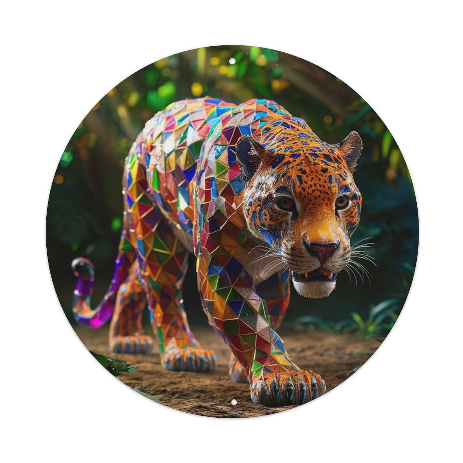 Animal Abstract Leopard Metal Tin Sign