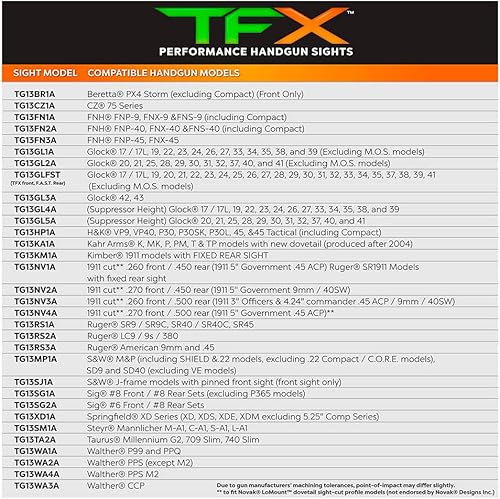 Miniatura 33 de TRUGLO TFX - Mira para pistola Tritio duradero resistente a los golpes, compacto y brillante y fibra óptica Xtreme vista diurna/nocturna