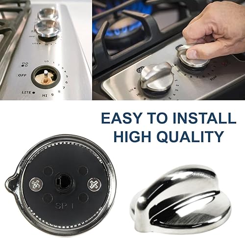 Miniatura 4 de HQRP Perilla de repuesto para quemador de superficie, control de estufa, compatible con General Electric GE, Hotpoint, RCA WB03K10303 WB03K10208