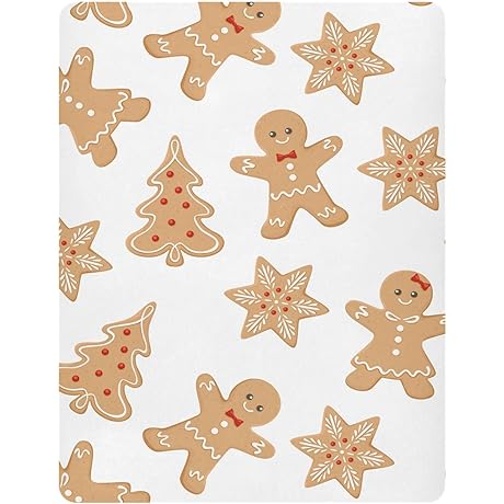 Pfrewn Gingerbread and Snowflake Crib Sheets