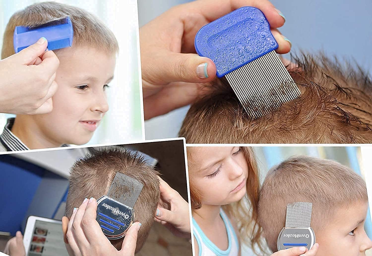 OwnHealer Lice Comb [Pack of 3] Fast Removal of Lice Eggs, Nits and