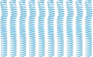 Bobina de unión en espiral, peine de unión de plástico duradero de gran capacidad 31 mm diámetro interno de 30 agujeros kit para biblioteca de aula de oficina 10pcs (Azul)