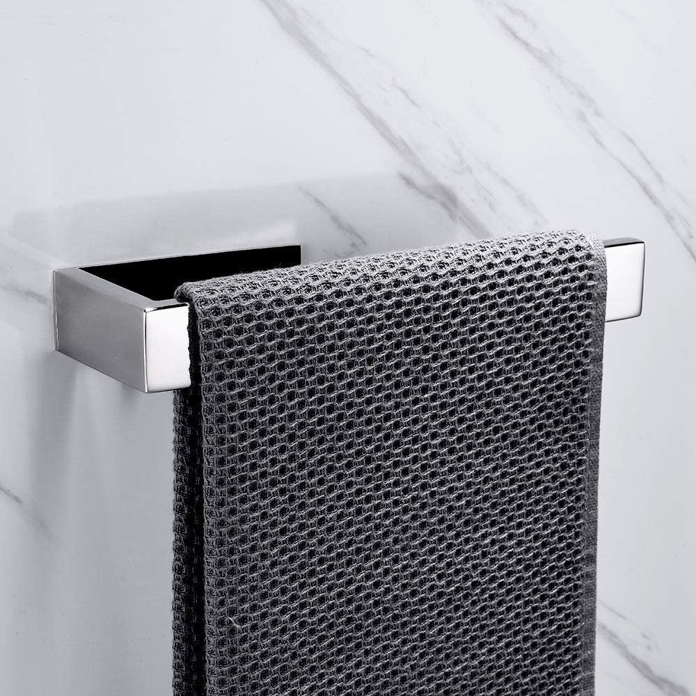 Toallero Susadhesivo Juego de Accesorios de baño Barra de Toalla cromada Plateada Gancho para Toalla Toalla de Pared Soporte de Papel higiénico/Toalla Star of Light