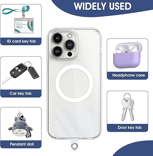 Miniatura 6 de Paquete de 10 cordones para teléfono, parche, pestaña de sujeción universal, parche universal para teléfono, cordón cruzado universal, para