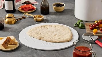 Le Creuset Stoneware Round Pizza Stone, 15 in., Cerise