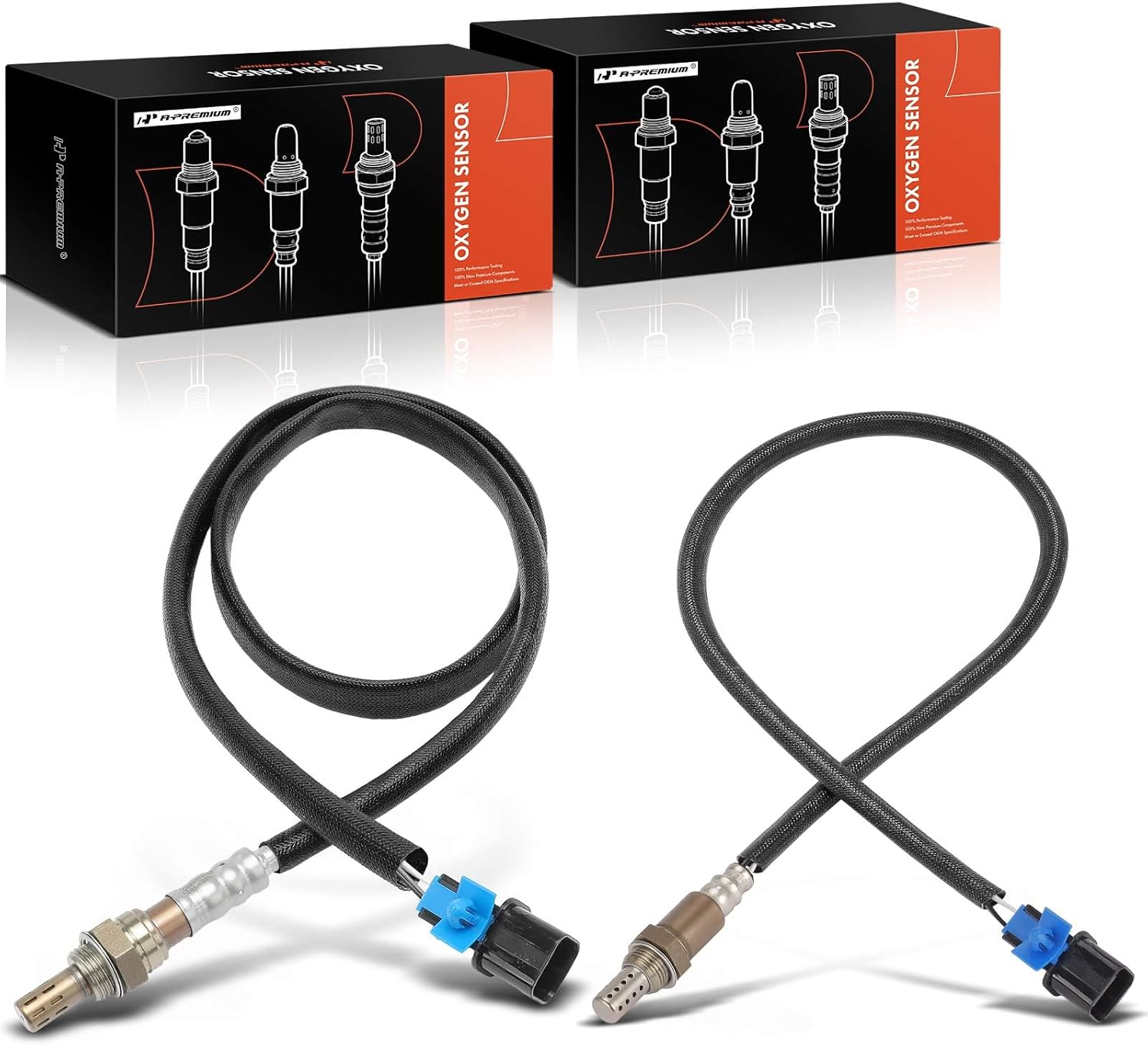 A-Premium O2 Oxygen Sensor Compatible with Mitsubishi Galant 2004-2011 2.4L, Eclipse 2006 2007 2008 2009 2010 2011 2012 2.4L 4G69, Downstream, 2-PC Set, Replace# MD313819