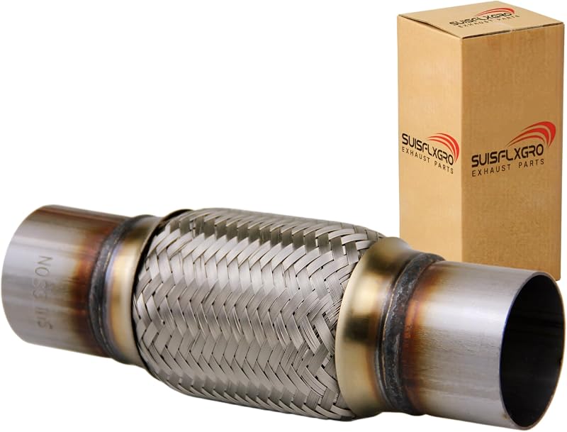 Tubo Flexível do Escapamento Universal SUISFLXGRO em Aço Inoxidável 2,5 x 15,24 x 25,4 cm – 1 unidade
