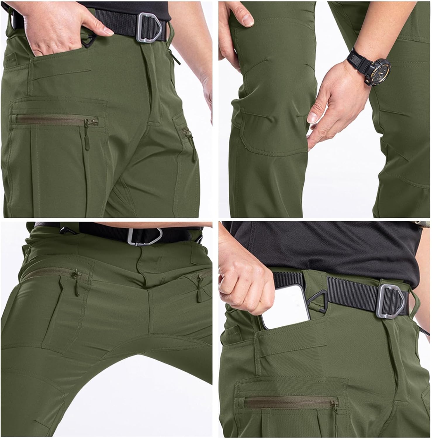 Cargo Work Pants for Men Relaxed Fit Ripstop Waterproof Pants Hiking Tactical Pant Multi Pockets Hunting Trousers - Image 9