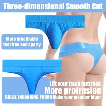 Mens T-Back Thongs Sexy Low Rise Bulge Enhancing Jockstrap