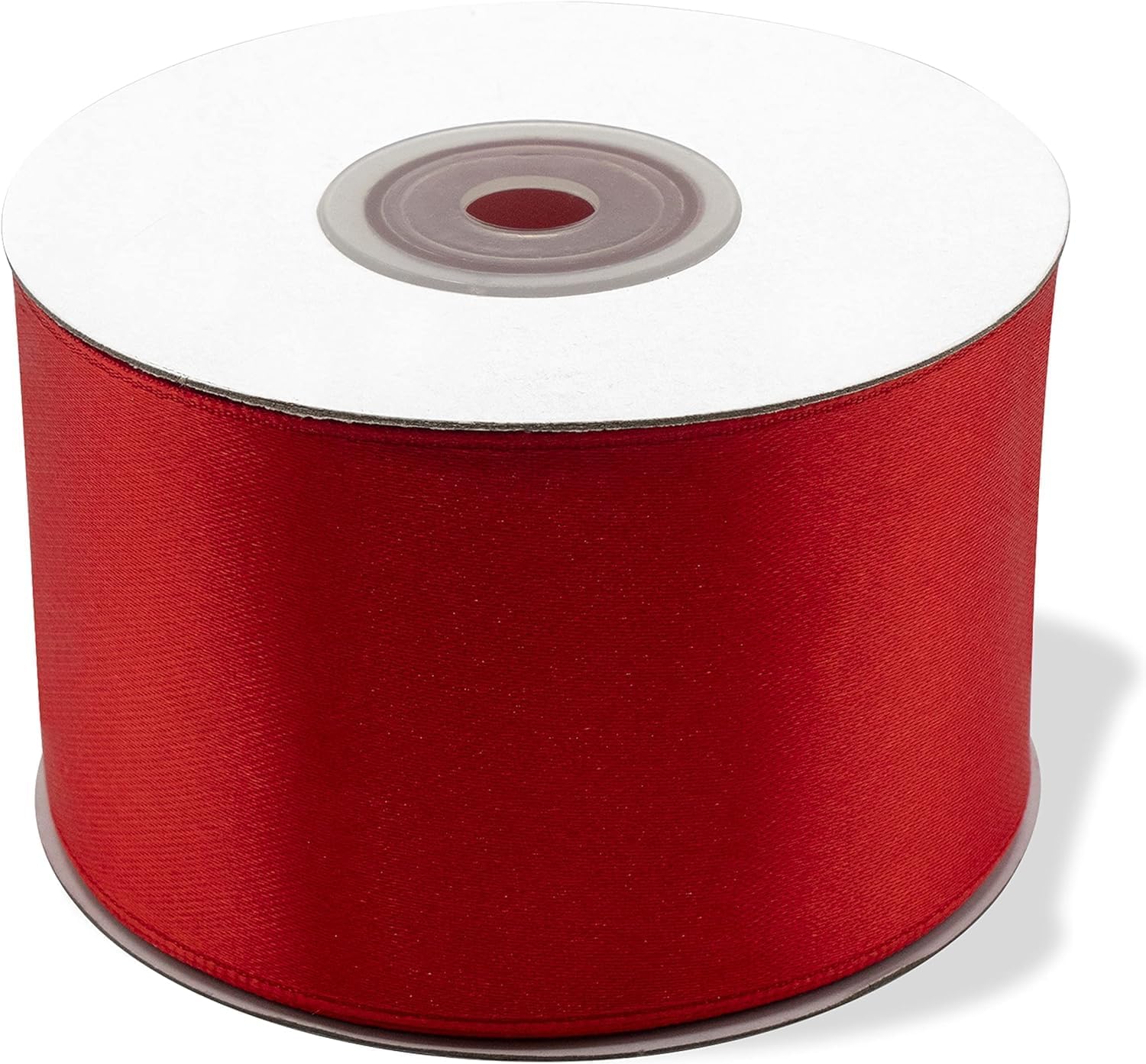 50 mm Red Satin Ribbon Roll 25 m Roll 5 cm Ribbon for Gift Idea, Wedding, Christening, Valentine's Day, Christmas, New Year, Favor, Spool