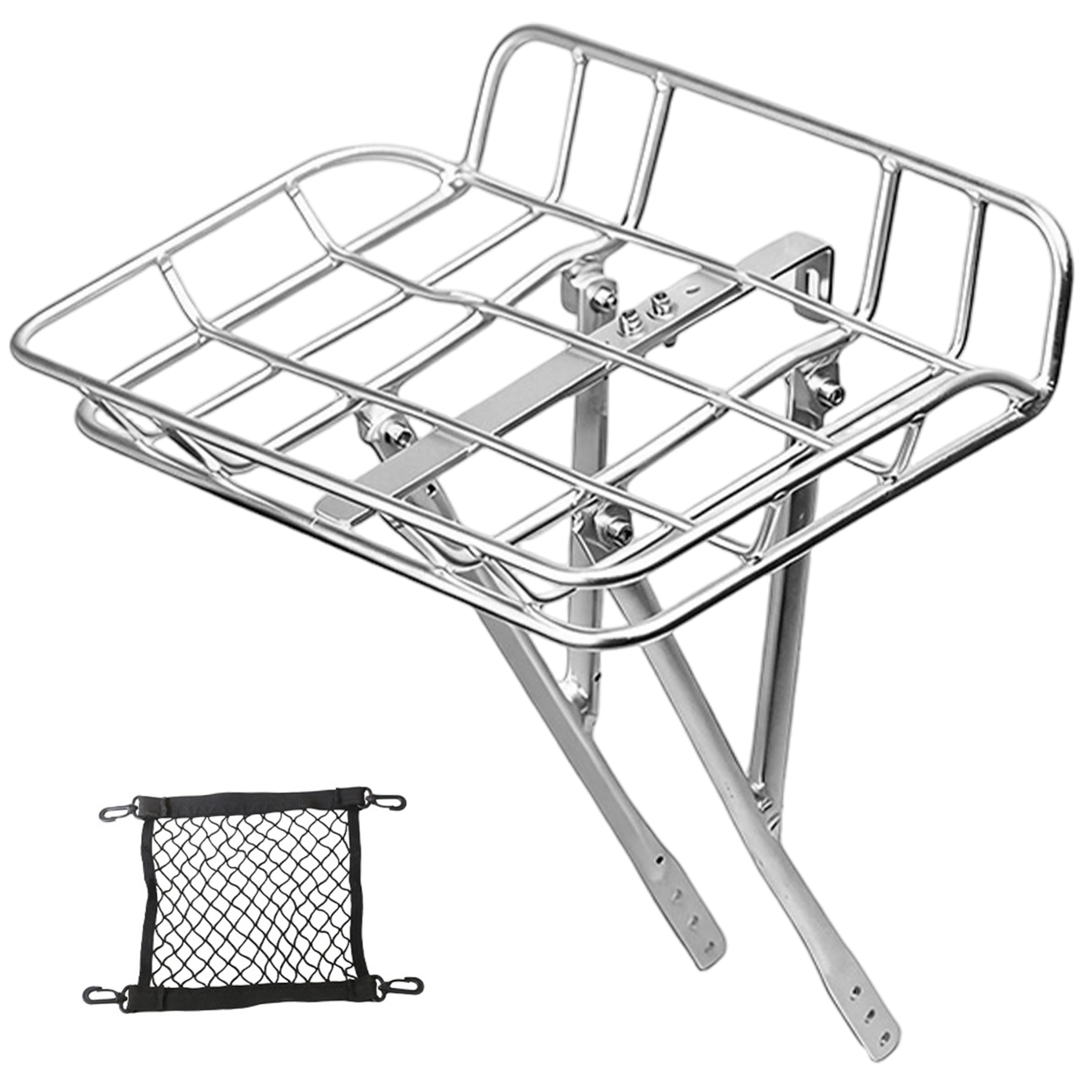 Panier de vélo Avant, Aluminium, Argent, pour vélos d'enfants de 20 Pouces. | Construction légère en aluminium, convient aux vélos pour enfants de 20 pouces, pour transporter de petites marchandises