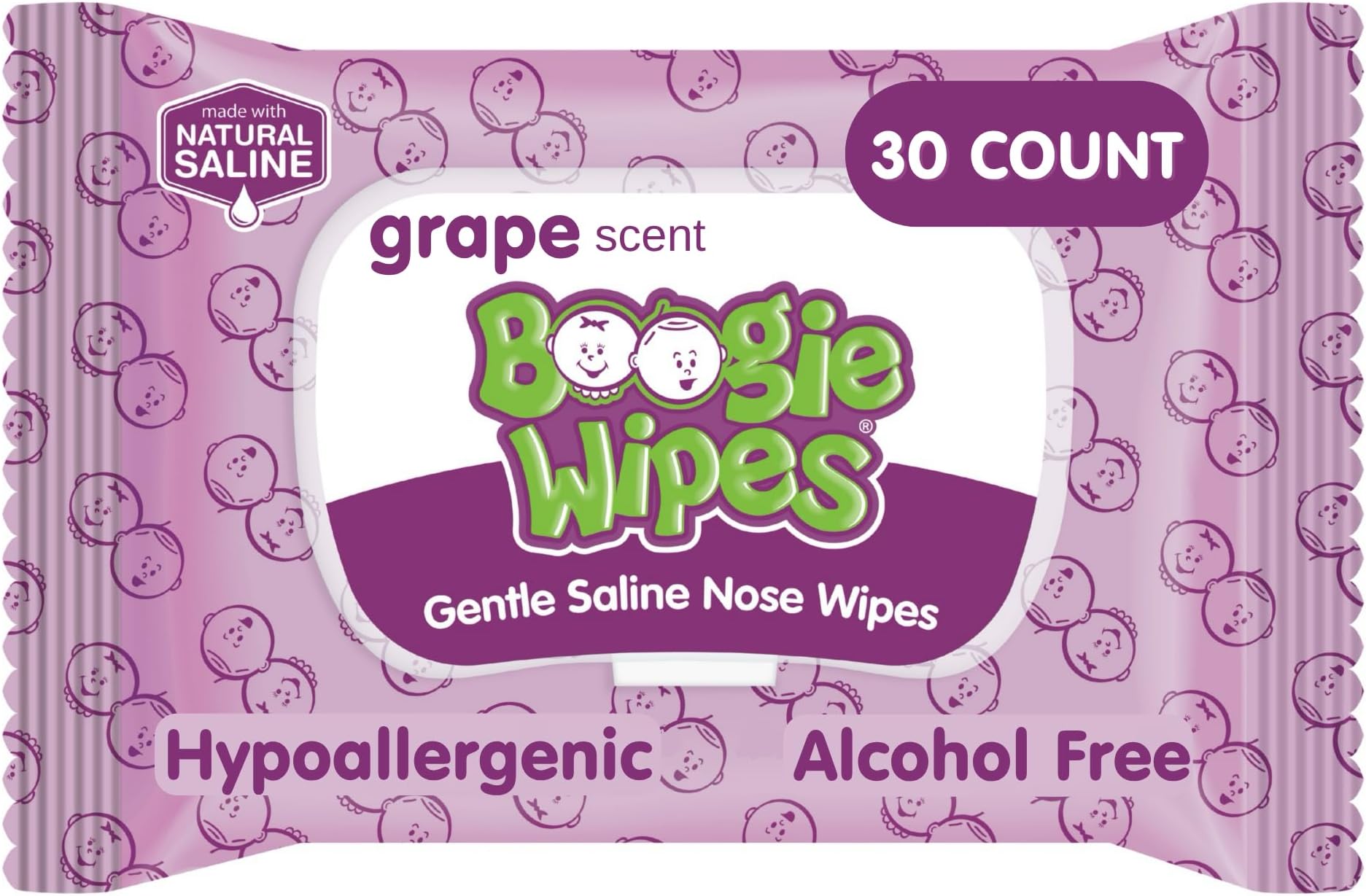 Wipes Grape 30ct Size 30ct Boogie Wipes Grape 30ct