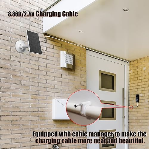 Miniatura 6 de Zivif Panel solar de 3 W compatible con Blink Outdoor (3 generación) y cámara Blink XT2XT, cargador de panel solar impermeable IP66 con cable de