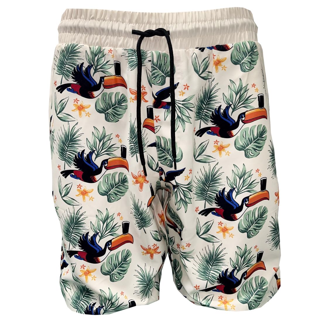 Guinness White Toucan Hawaiian Swim Shorts (L)