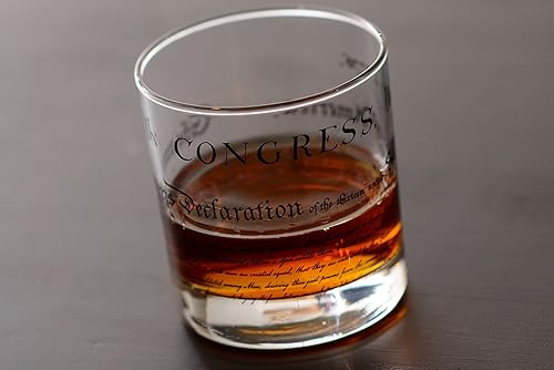 Miniatura 3 de Well Told Auténticos vasos de whisky de la Declaración de Independencia de los Estados Unidos (11 onzas, juego de 2) vasos de cóctel patrióticos