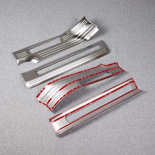 Miniatura 5 de Rqing Para Volvo XC90 2016 2017 2018 2019 2020 2021 2022 2023 - Moldes de cubierta para umbral de puerta interior (plateado)