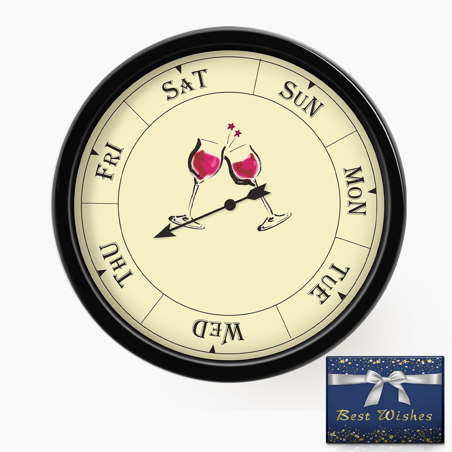 Retirement Gift for Woman, Day of The Week Clock, Unique Retirement Gifts, Day Clocks for Seniors Grandparents Funny Living Room Decor