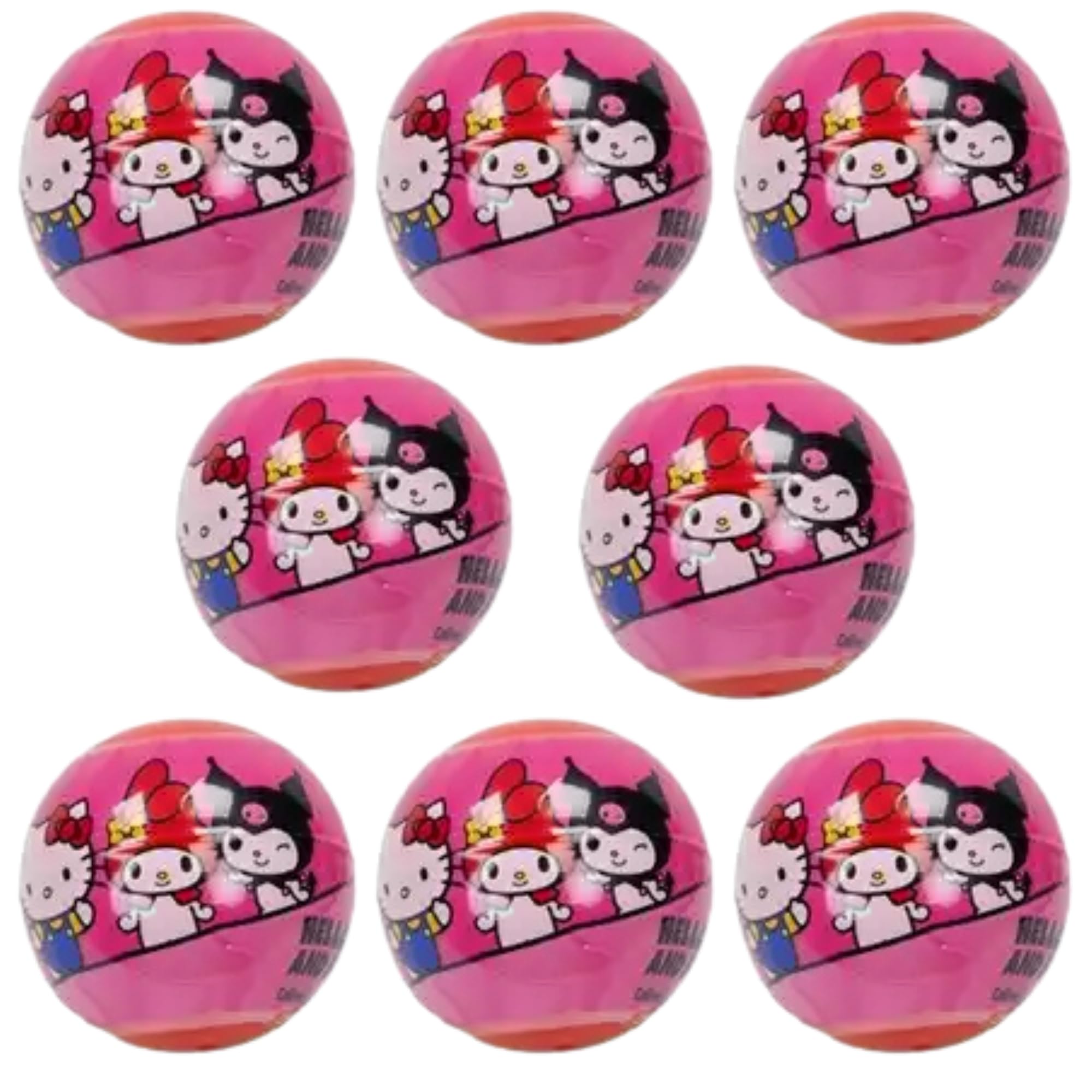 Hello Kitty Action Figure, Blind Bag, Flasheez, Erasers & Slime Bundles - (Plush Collector Capsules Pack of 8)