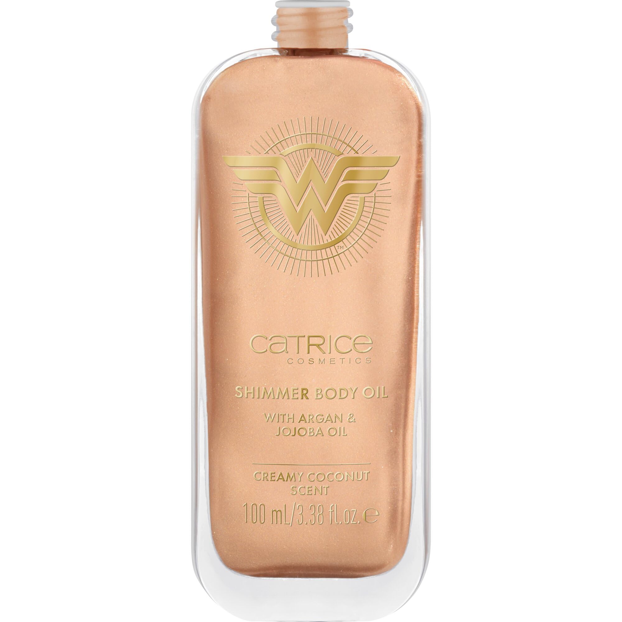 Catrice Rozświetlający Olejek do Ciała Wonder Woman, Nawilżanie, z Olejkami, Zroszony, Mieniący się (100Ml)