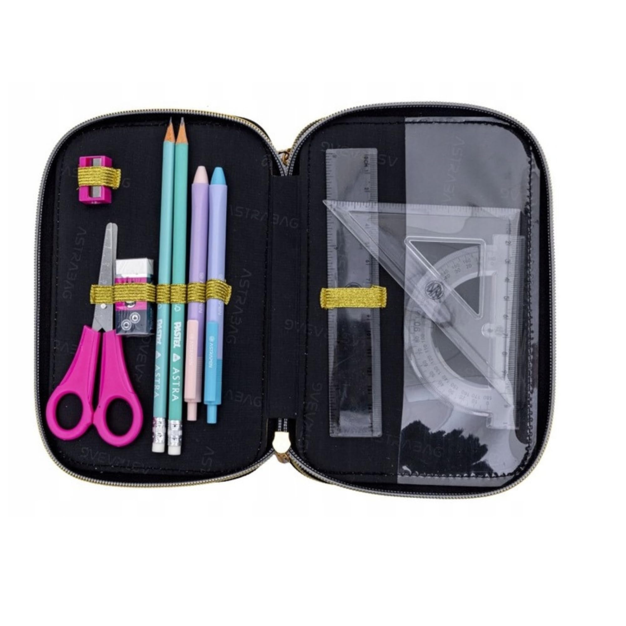 Goldkids - Astuccio per penne 3 scomparti - Astuccio per ragazzi e ragazze - Astuccio per penne 3 scomparti, astuccio per la scuola, astuccio per compiti e quaderno, 3-fähig