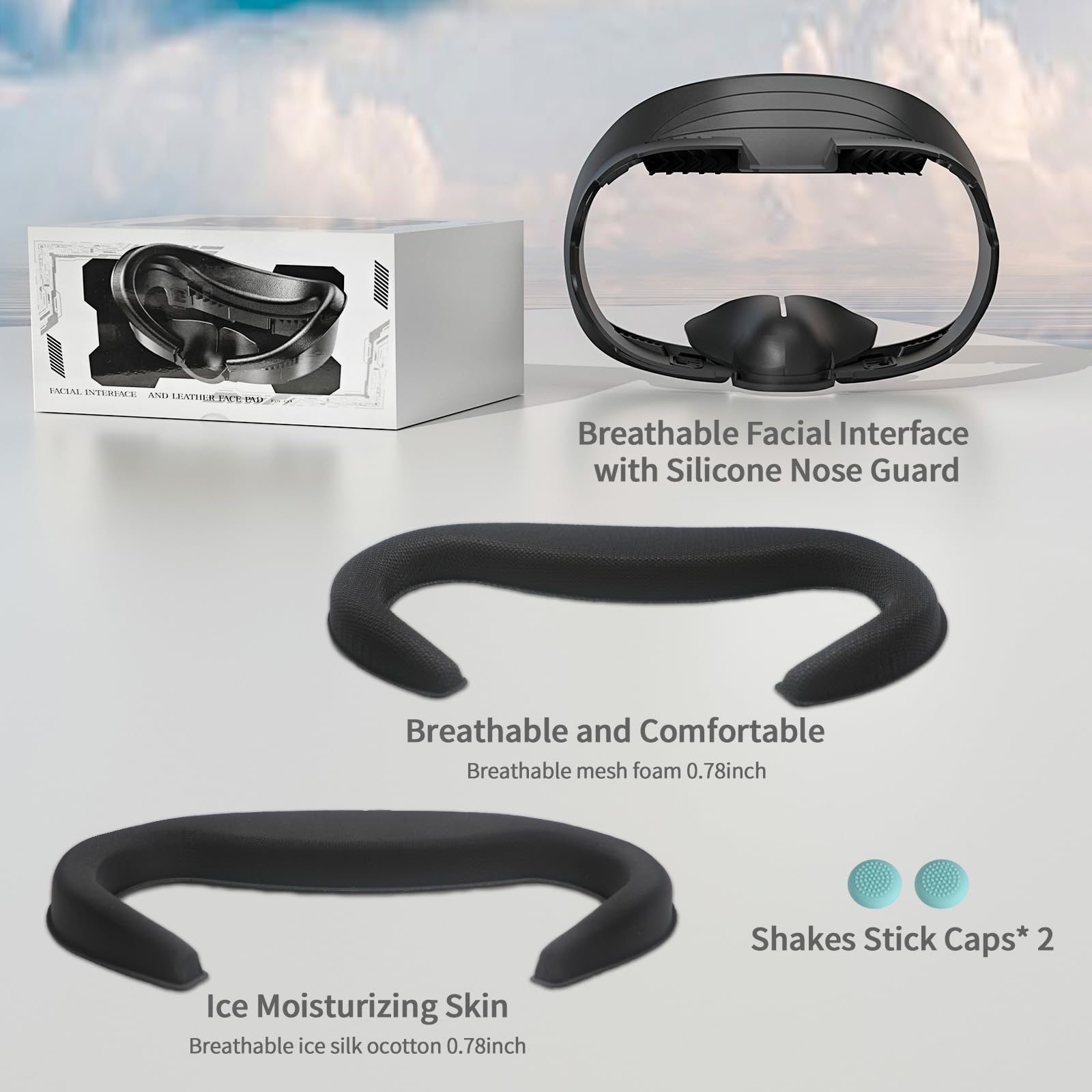BeisDirect VR Face Cover Set Für Meta Quest 3 VR H Produktbild-Vorschau 4
