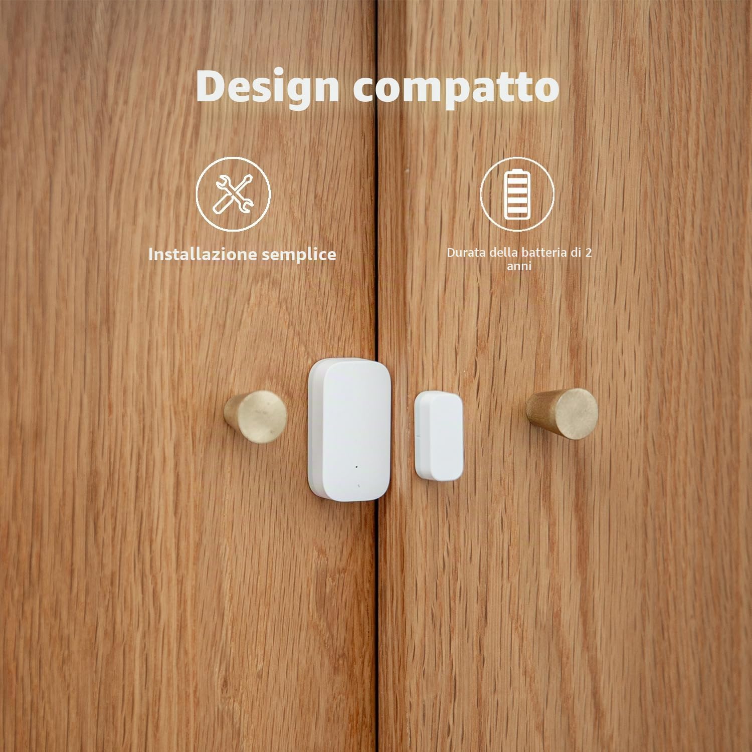 Aqara Sensore per porte e finestre T1, dispositivo di sicurezza domestica intelligente con avvisi in tempo reale, compatibile con Zigbee 3.0, funziona con HomeKit, Alexa e Google Assistant