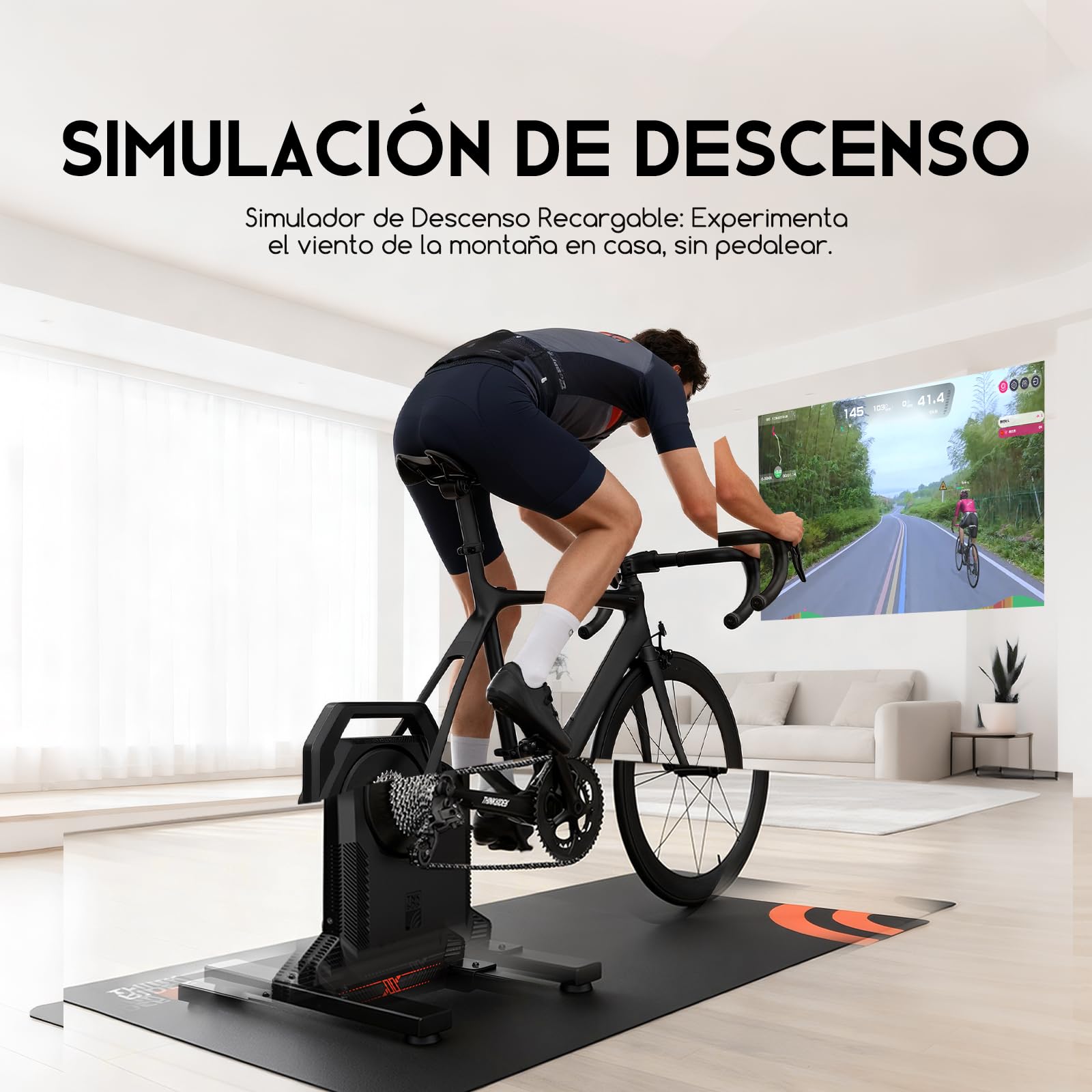 ThinkRider XX Pro El Entrenador de Bicicletas Inteligentes de tracción Directa Tiene un máximo de 2500w de Rodillos de Bicicletas de generación de energía en Interiores.