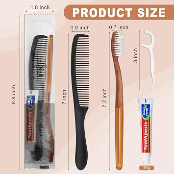 10pcs Disposable Toothbrushes Kit Individually Wrapped