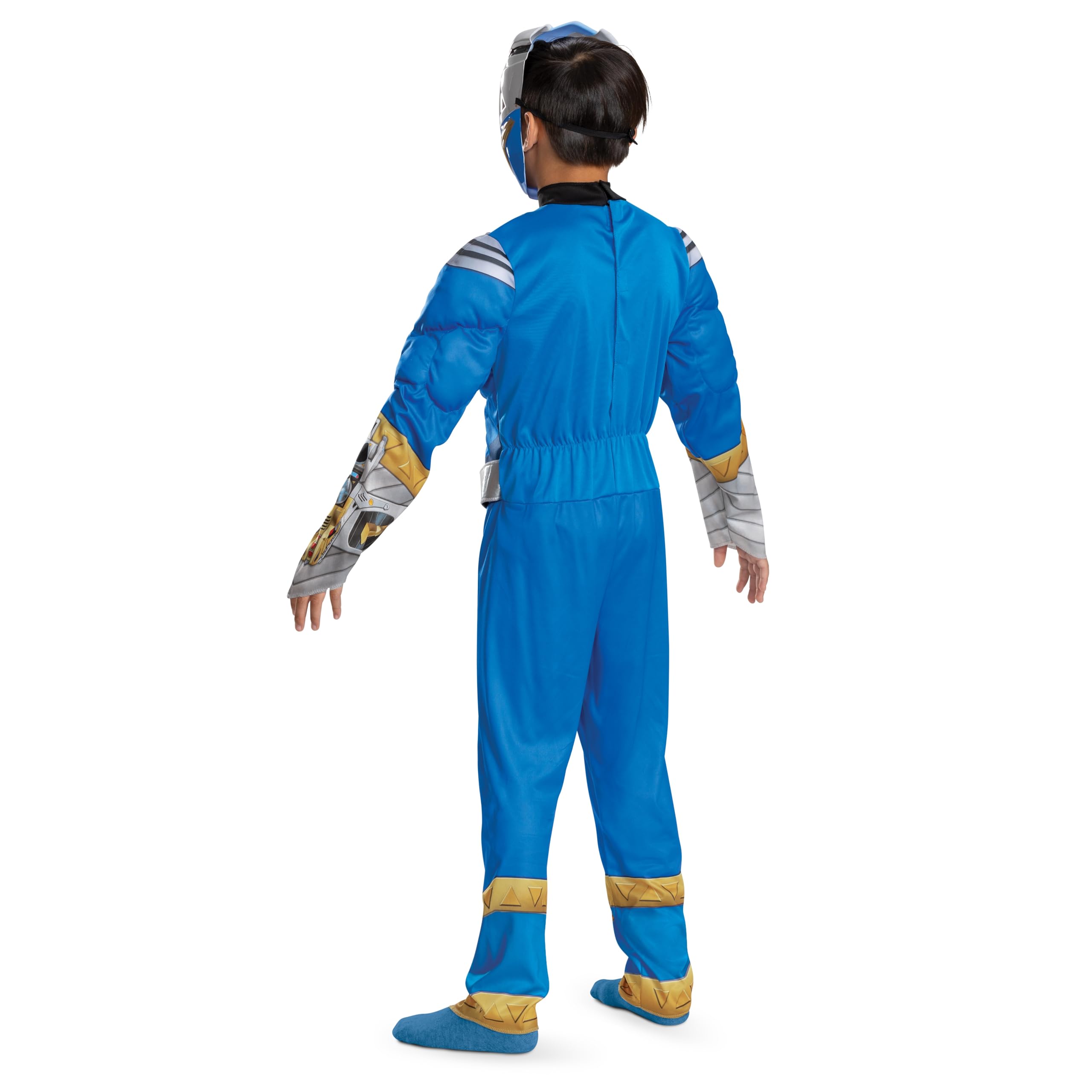 Disguise Blue Ranger Costume for Kids, Official Muscle Padded Power Rangers Cosmic Fury Costume, Child Size (4-6)