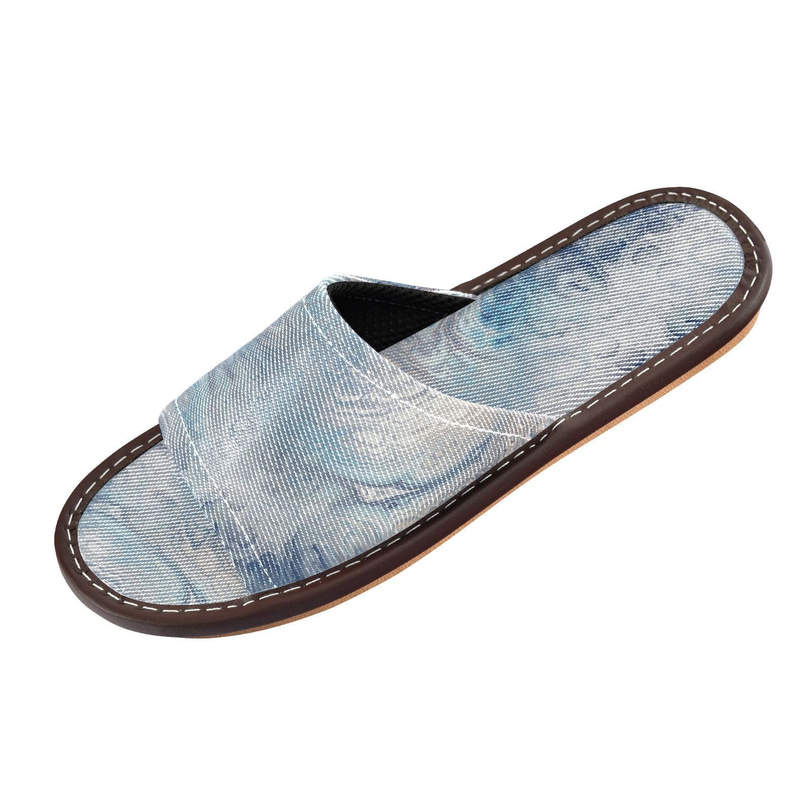GuoChe Fractal Marble Vein Wavy Ink Dye Ultralight Non-Slip Women Men's Shower Slippers Indoor Outdoor