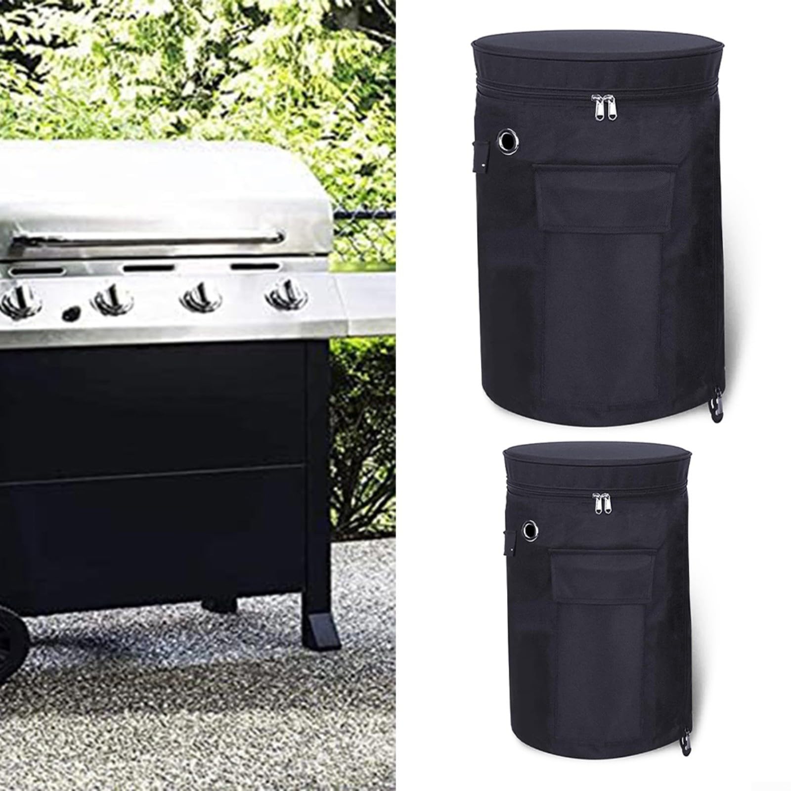 Bolsa de almacenamiento impermeable para tanque de propano para uso en exteriores, protección resistente a la intemperie para barbacoas, camping y hogueras