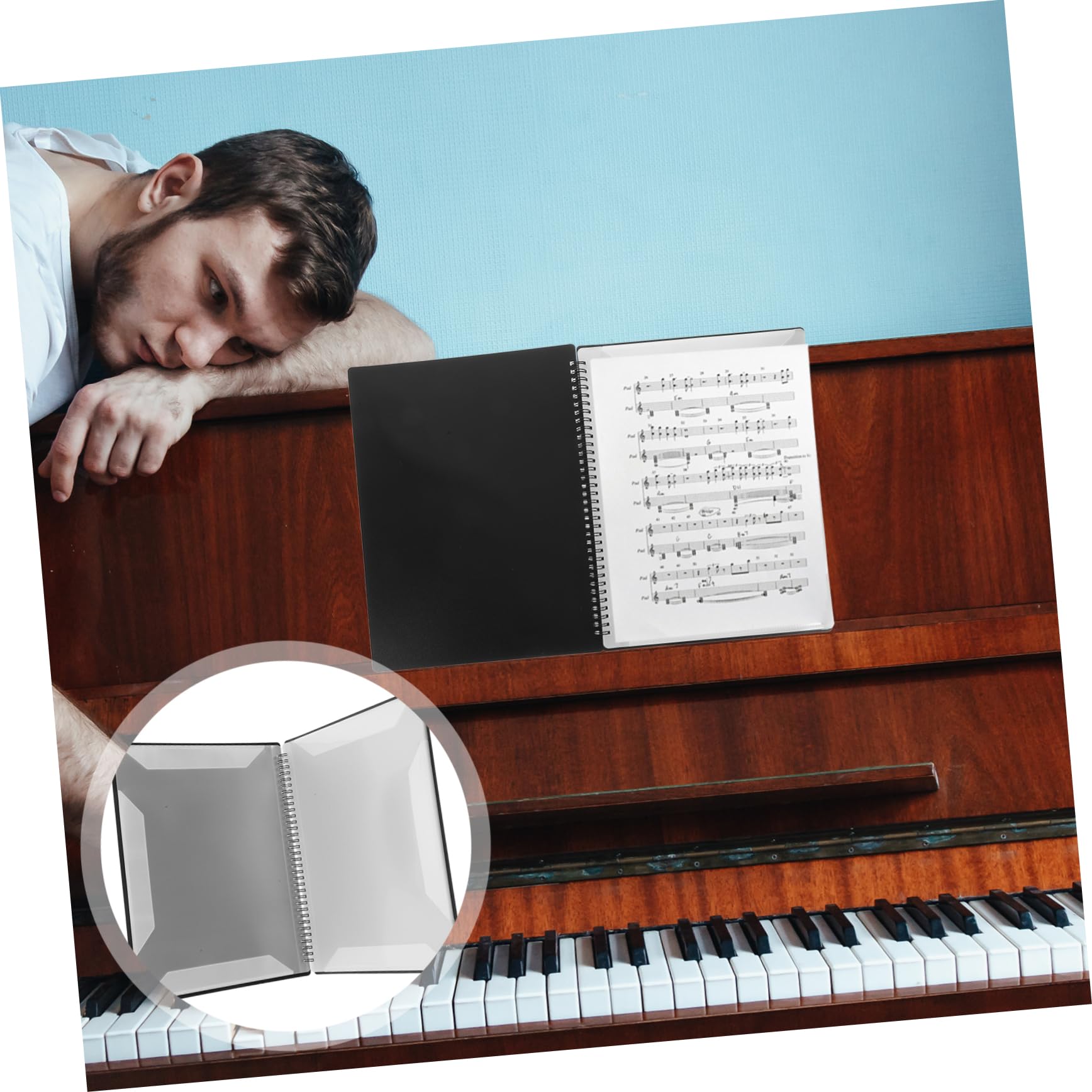 STOBOK Folder Binder Sheet Music File Organizer Piano Score Binder Office Supply