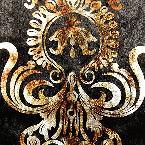 Prior.choice Elegant Luxury Shiny Black Velvet Damask Deco Tassels Wedding Party Hotel Restaurant Bed Table Runner Cloth (13Inch X 82Inch) #TOP1