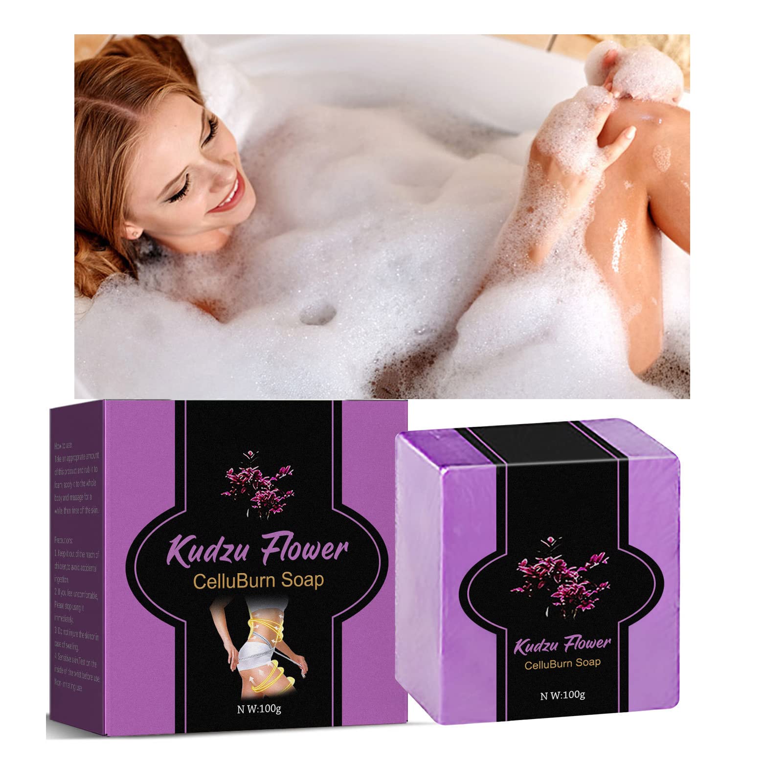 XIRUJNFD Svengani Japan Kudzu Flower Celluburn Soap, Anti Cellulite Firming Soap, Svengani Japan Kudzu Flower Celluber Soap (1Pcs)