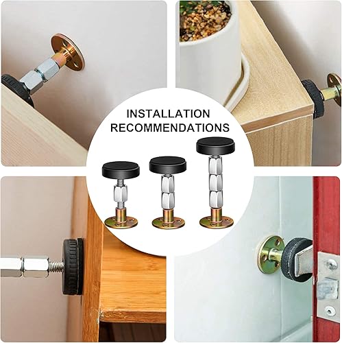 Miniatura 7 de Marco de cama ajustable roscado, herramienta antivibración, tapones de cabecero, herramienta antivibración para camas, armarios, sofás, 4 unidades