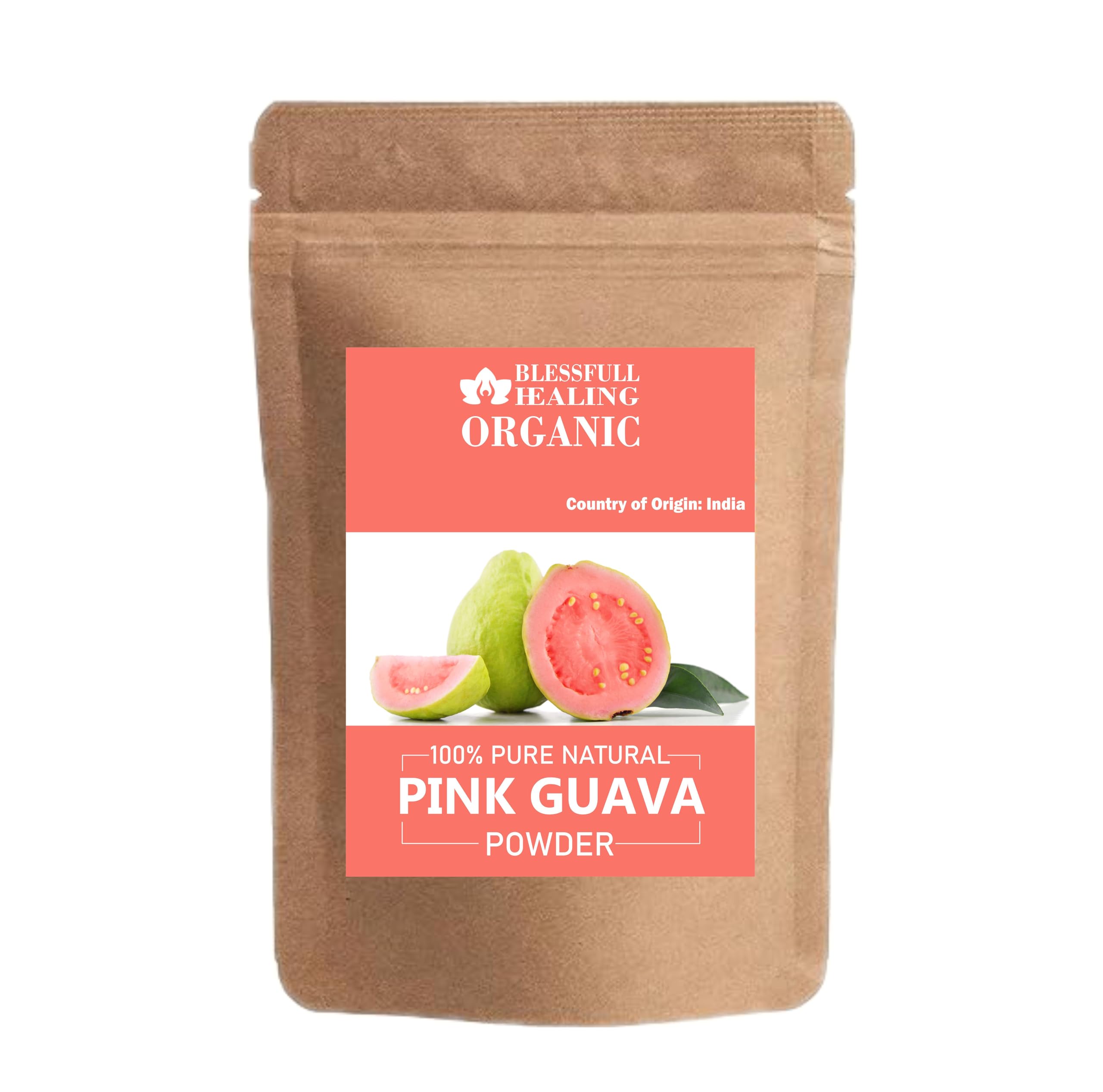 Blessfull Healing Organic Pink Guava Powder 100% Pure Natural 100 Gram / 3.52 oz
