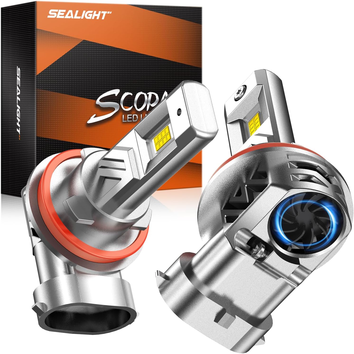 SEALIGHT H11 Fog Lights 55 W, 32000LM H8/H16/H9 Fog Light for Powersports ATV/UTV, Pack of 2, for Off-Road Use or Fog Lights Only